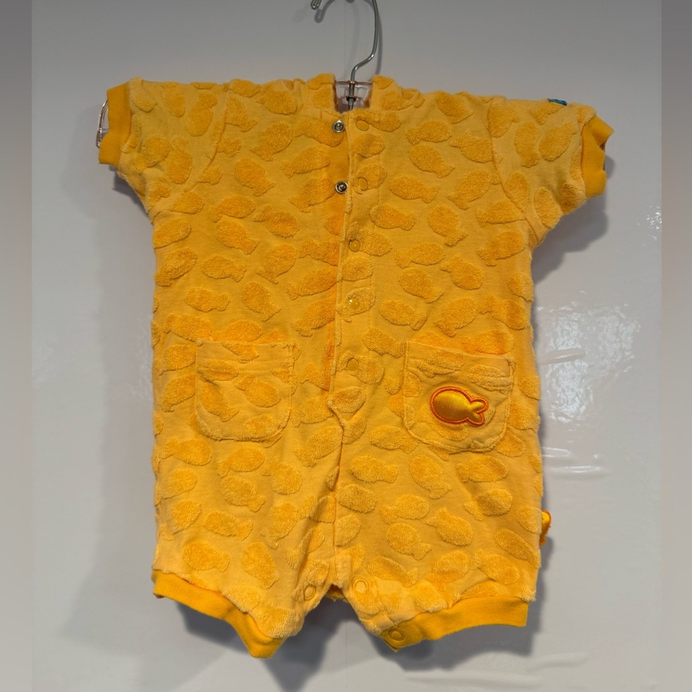 Yellow Carter's Kids‎ One Piece towel material with Fish Design